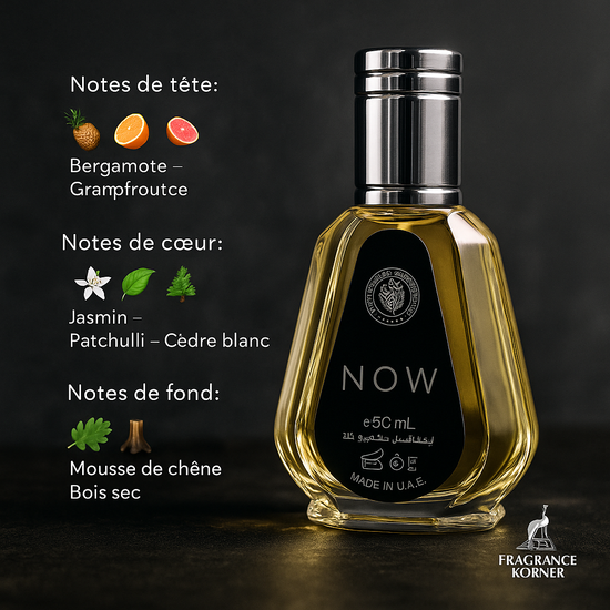 Lattafa - NOW Eau de Parfum 50ML – Fruité Boisé Mixte