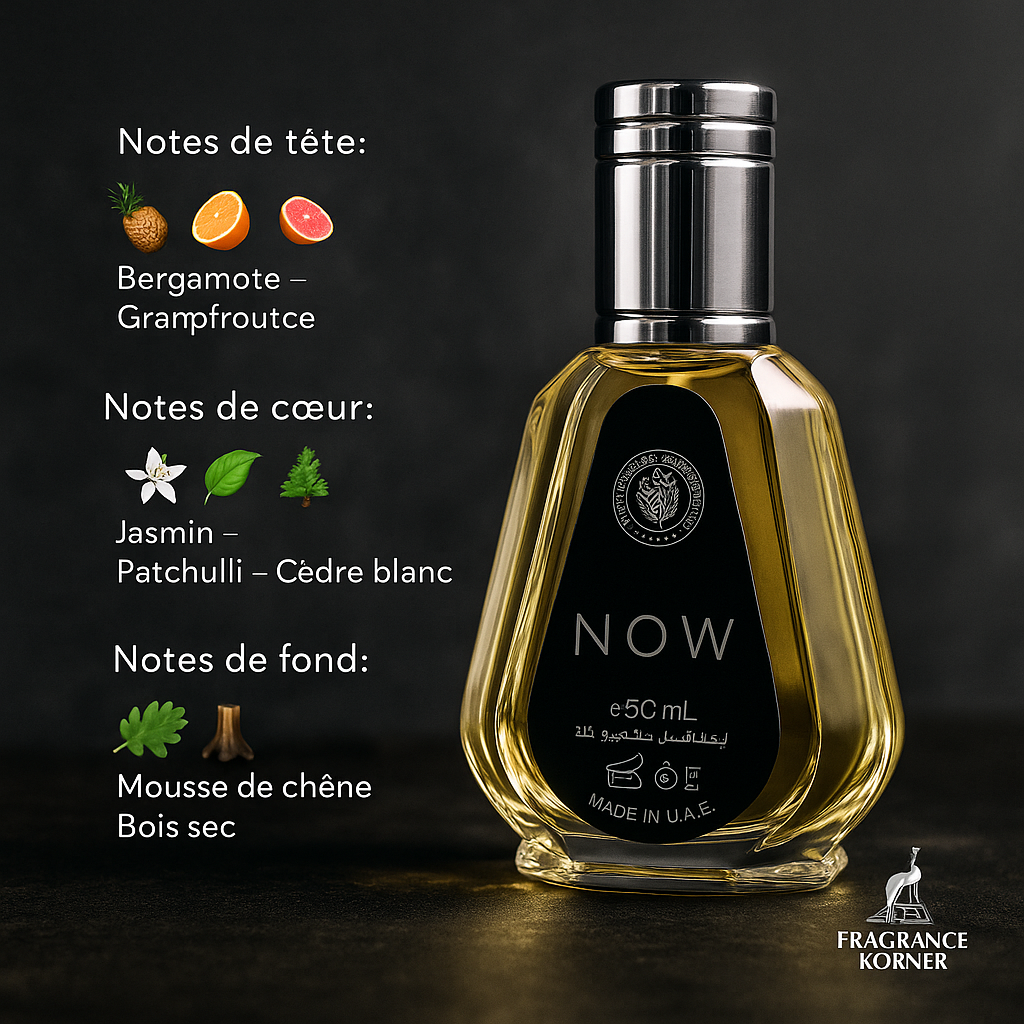 Lattafa - NOW Eau de Parfum 50ML – Fruité Boisé Mixte