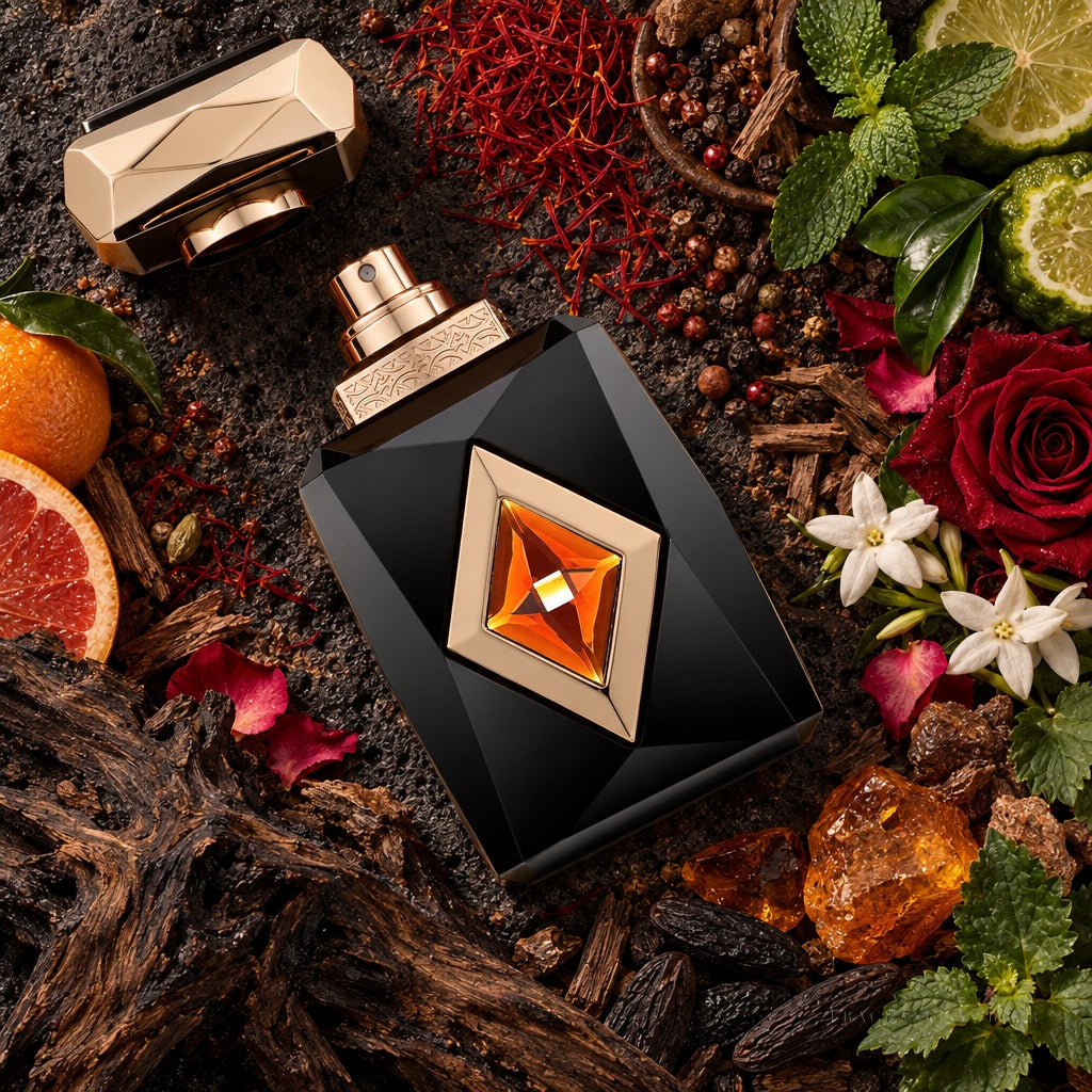 Amber Saffron - Flat Lay