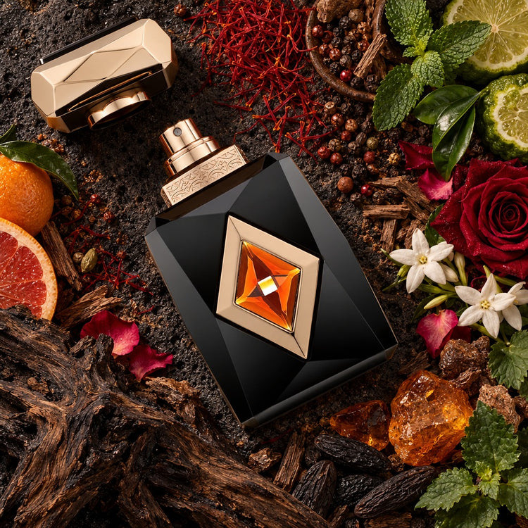 Amber Saffron - Flat Lay