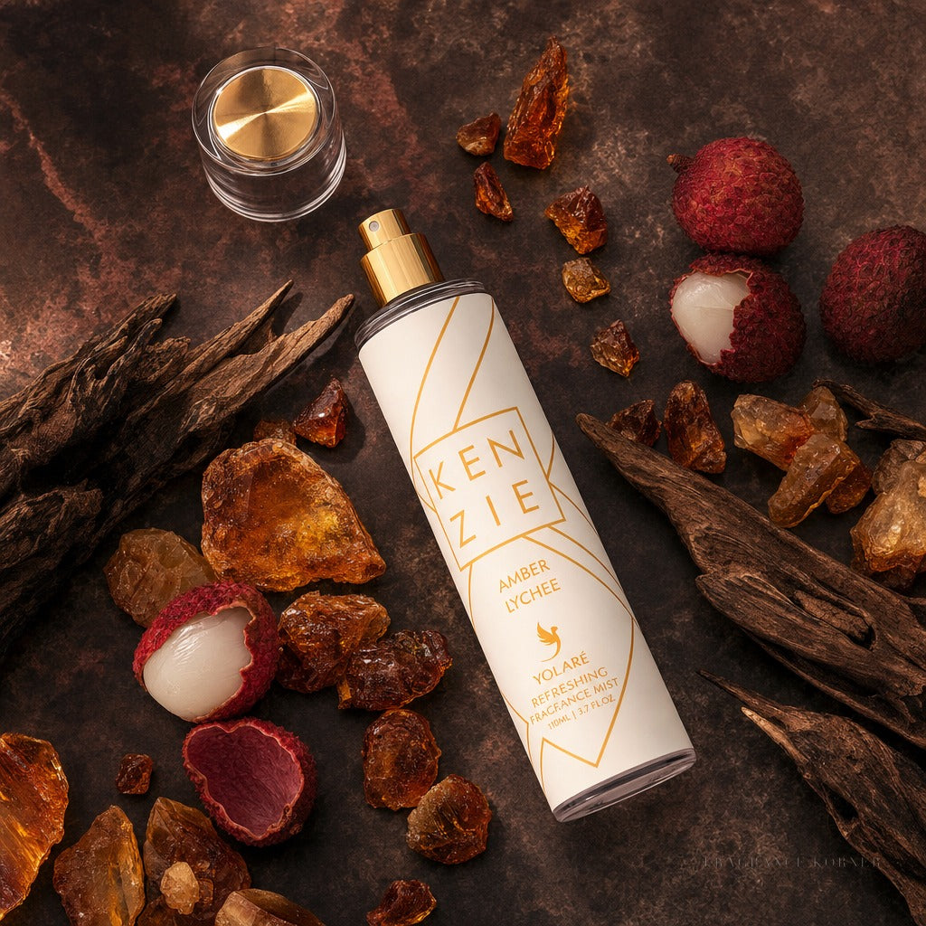 Kenzie Amber Lychee - Brume 250ml - Flat Lay