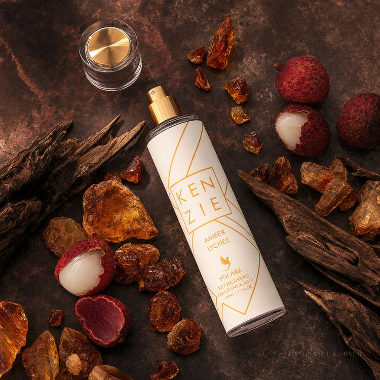 Kenzie Amber Lychee - Brume 250ml - Flat Lay