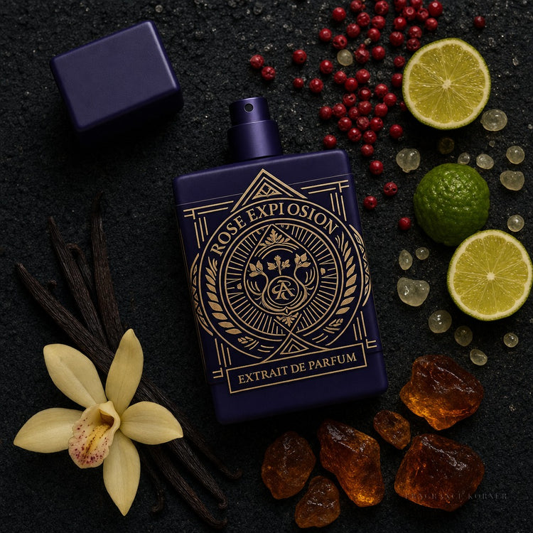 Rose Explosion - Extrait de Parfum 80ML - Flat Lay