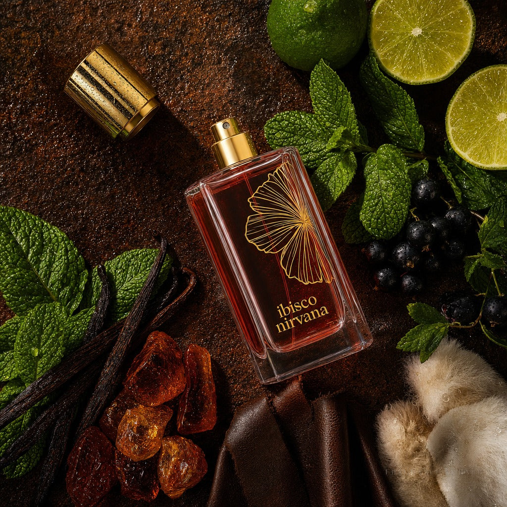 Ibisco Nirvana - Extrait de Parfum 65ml - Flat Lay