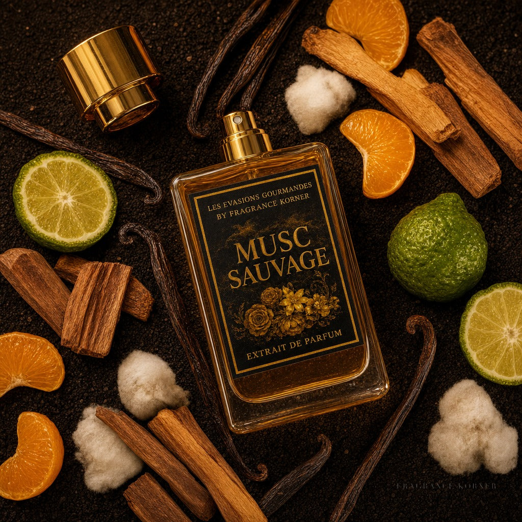 Musc Sauvage - Extrait de Parfum 50ml - Flat Lay