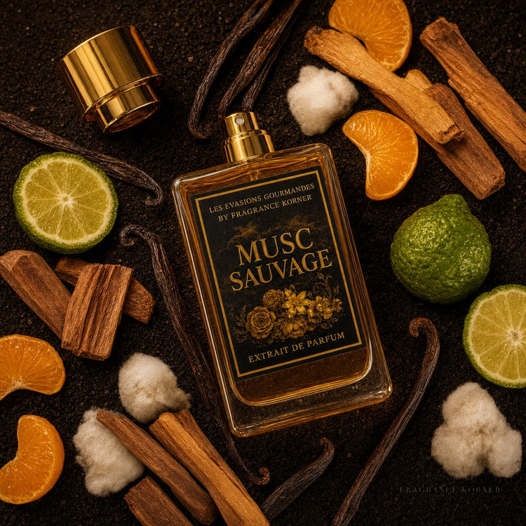 Musc Sauvage - Extrait de Parfum 50ml - Flat Lay