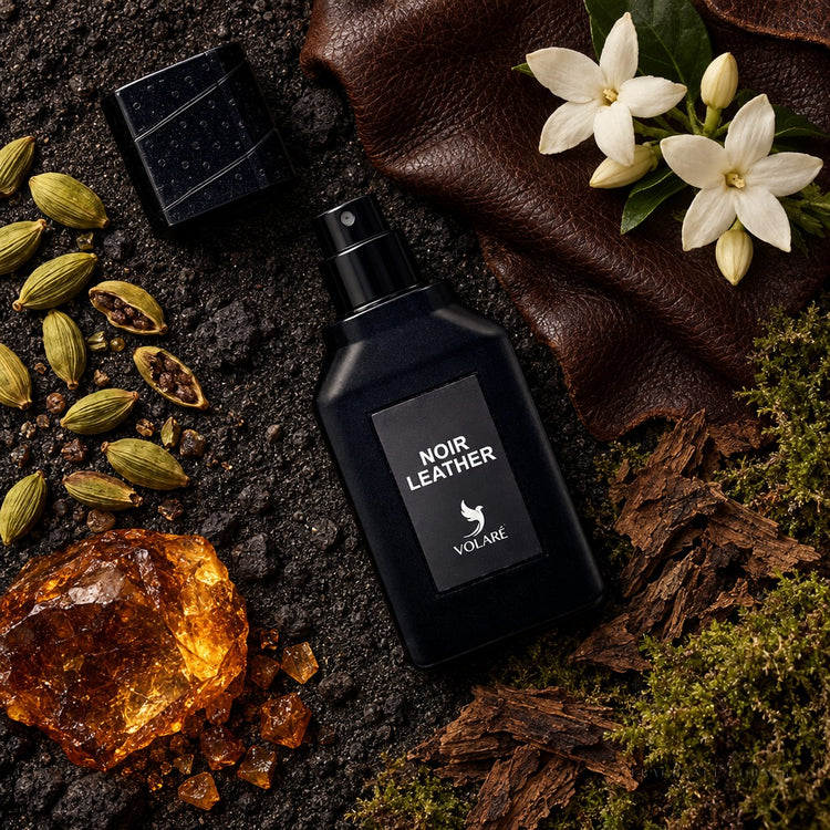Noir Leather - Flat Lay