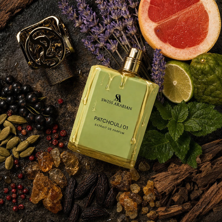 Patchouli 01 – Extrait de Parfum – 50 ml - Flat Lay